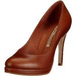 Zapatos marrones de cuero de tacón Buffalo talla 39 para mujer 