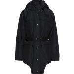 Abrigos negros de poliamida con capucha  manga larga Burberry talla XS para mujer 