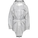 Abrigos grises de poliamida con capucha  manga larga Burberry talla XS para mujer 