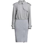 Abrigos clásicos grises de poliamida manga larga con escote cruzado Burberry talla XXS para mujer 