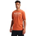 Camisetas orgánicas naranja de algodón de manga corta rebajadas manga corta con logo Burton talla S de materiales sostenibles para hombre 