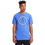 Camisetas orgánicas azules de algodón de algodón  rebajadas Burton talla M de materiales sostenibles para hombre 