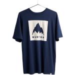 Camisetas deportivas orgánicas azules de algodón rebajadas Clásico con logo Burton talla 3XL de materiales sostenibles para hombre 