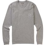 Camisetas grises de algodón de manga larga rebajadas con logo Burton talla XL para hombre 