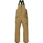 Pantalones marrones de gore tex con tirantes rebajados de primavera Burton talla S de materiales sostenibles para hombre 