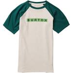 Camisetas blancas de algodón de algodón infantiles con logo Burton de materiales sostenibles 