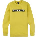 Sudaderas deportivas orgánicas amarillas de algodón rebajadas con cuello redondo Burton talla XS de materiales sostenibles para hombre 