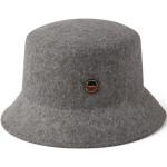 Sombreros grises de cuero de otoño con logo talla L para mujer 