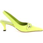 Zapatos destalonados verdes de cuero rebajados con hebilla cocodrilo By Far talla 39 para mujer 