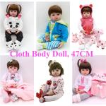 Muñecas modelo marrones de algodón de 47 cm infantiles 