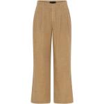 Pantalones beige de paja Tencel de lino tallas grandes talla 4XL para mujer 