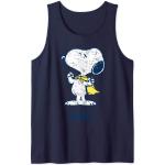 Camisetas azules de encaje con encaje  Peanuts Snoopy sin mangas de encaje talla S para hombre 