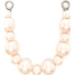 Llaveros blancos de perlas rebajados con logo con perlas para mujer 