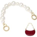 Bolsos clutch blancos de perlas vintage con perlas para mujer 