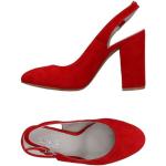 Zapatos rojos de ante de tacón con tacón cuadrado con hebilla CafèNoiR talla 39 para mujer 