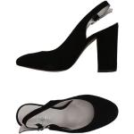 Zapatos negros de ante de tacón con tacón cuadrado con hebilla CafèNoiR talla 39 para mujer 