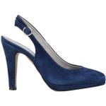 Zapatos azul marino de ante de tacón CafèNoiR talla 38 para mujer 