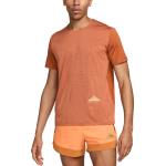 Camisetas naranja de running Nike Rise 365 talla M para hombre 