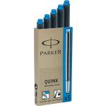 Caja de 5 recambios de tinta azul permanente Parker Quink