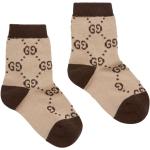 Calcetines estampados infantiles marrones de poliamida con logo Gucci 4 años 