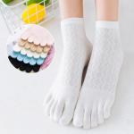 Calcetines de algodón con dedos para mujer 