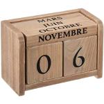 Calendarios marrones de madera vintage 