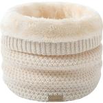 Bufandas beige de poliester de lana  de punto con crochet talla M para mujer 