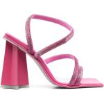 Sandalias rosas de goma de cuero rebajadas con logo Chiara Ferragni talla 39 para mujer 