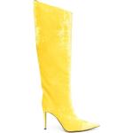 Botas altas amarillas de terciopelo rebajadas con cremallera arrugadas talla 36 para mujer 