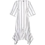 Vestidos blancos de algodón de manga corta manga corta con cuello redondo con rayas Calvin Klein CALVIN KLEIN 205W39NYC talla XS para mujer 