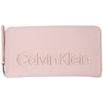 Billetera rosa pastel de poliester Calvin Klein para mujer 