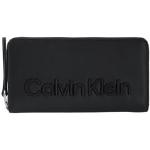 Billetera negras de poliester Calvin Klein para mujer 
