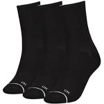 Calvin Klein Calvin Klein Athleisure Women'S Crew Socks 3 Pack, Calcetines Redondos para Mujer, Negro (Black), Talla Única