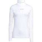 Camisetas blancas de algodón de cuello alto manga larga con cuello alto de punto Calvin Klein talla XS para mujer 