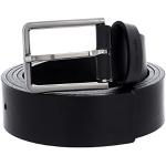Cinturones negros de cuero con hebilla  rebajados largo 115 informales con logo Calvin Klein para hombre 