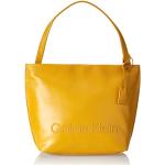 Maletas doradas de mano rebajadas Calvin Klein ck de materiales sostenibles para mujer 
