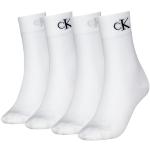 Calvin Klein Classic Calcetines, Blanco/Black, Talla única (Pack de 4) Women
