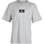 Camisetas grises de manga corta manga corta con cuello redondo con logo Calvin Klein talla M para hombre 