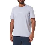 Camisetas grises de poliester de manga corta rebajadas manga corta con logo Calvin Klein talla S de materiales sostenibles para hombre 