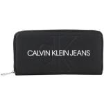 Billetera negras de poliuretano Calvin Klein Jeans para mujer 