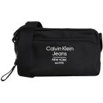 Bolsos medianos negros de poliester con logo Calvin Klein Jeans para hombre 
