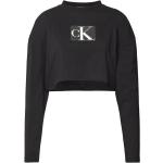 Camisetas negras de algodón de manga larga de verano manga larga Calvin Klein Jeans con lentejuelas talla L para mujer 