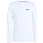Camisetas estampada blancas de algodón manga larga con cuello redondo de punto Calvin Klein Jeans talla S para hombre 