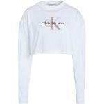 Camisetas estampada blancas de algodón manga larga con cuello redondo de punto Calvin Klein Jeans talla XL para mujer 