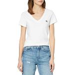 Camisetas blancas de algodón de manga corta rebajadas manga corta Calvin Klein Jeans talla XS para mujer 