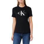 Camisetas negras de algodón de manga corta rebajadas tallas grandes manga corta con cuello redondo Calvin Klein Jeans talla XXL para mujer 