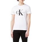 Camisetas blancas de manga corta rebajadas manga corta con logo Calvin Klein Jeans talla M para hombre 