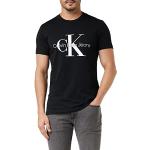 Camisetas negras de manga corta rebajadas manga corta con logo Calvin Klein Jeans talla M para hombre 