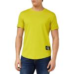 Camisetas amarillas de manga corta rebajadas manga corta de punto Calvin Klein Jeans talla XS para hombre 