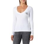 Camisetas beige de manga larga rebajadas tallas grandes manga larga de punto Calvin Klein Jeans talla XXL de materiales sostenibles para mujer 